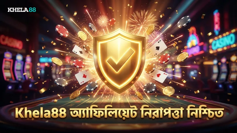 অ্যাফিলিয়েট প্রোগ্রাম – নিয়ম, পেআউট ও জেতার কৌশল 3 নিরাপদ ও বিশ্বাসযোগ্য কমিশন পেতে Khela88 অ্যাফিলিয়েটের নিরাপত্তা ব্যবস্থা।